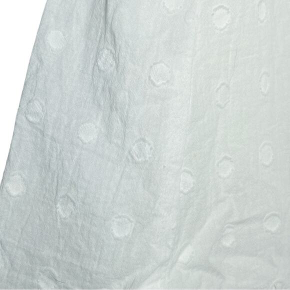 Innika Choo White Embroidered Floral Puff Sleeve Full Button Madonna Mini Dress - Picture 8 of 16